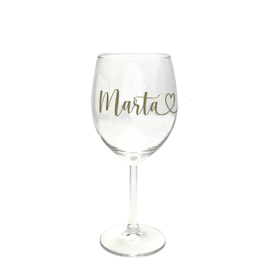 "Brindis Elegante" - Copa de Vino Personalizada