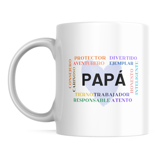 Taza Palabras Papá Día del Padre