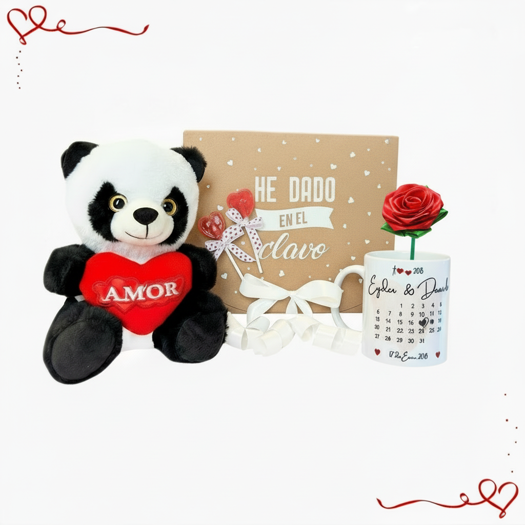 Pack con rosa pequeña y discreta